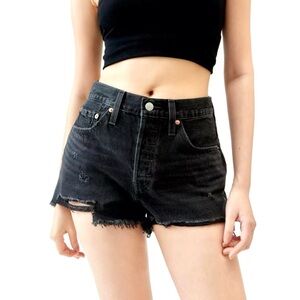 Levi’s 501 Black Denim Shorts